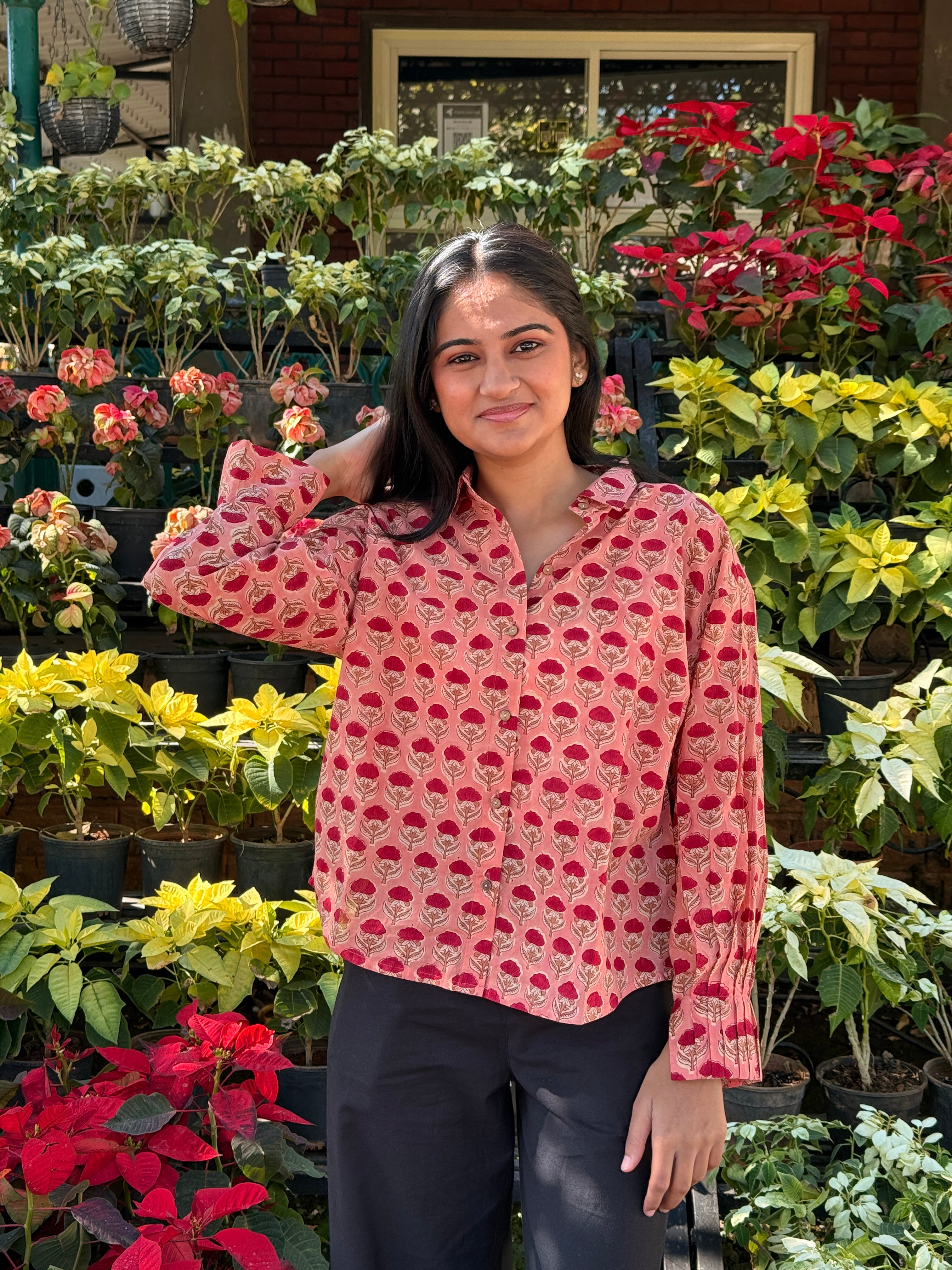 Sora Pleated Sleeve Shirt