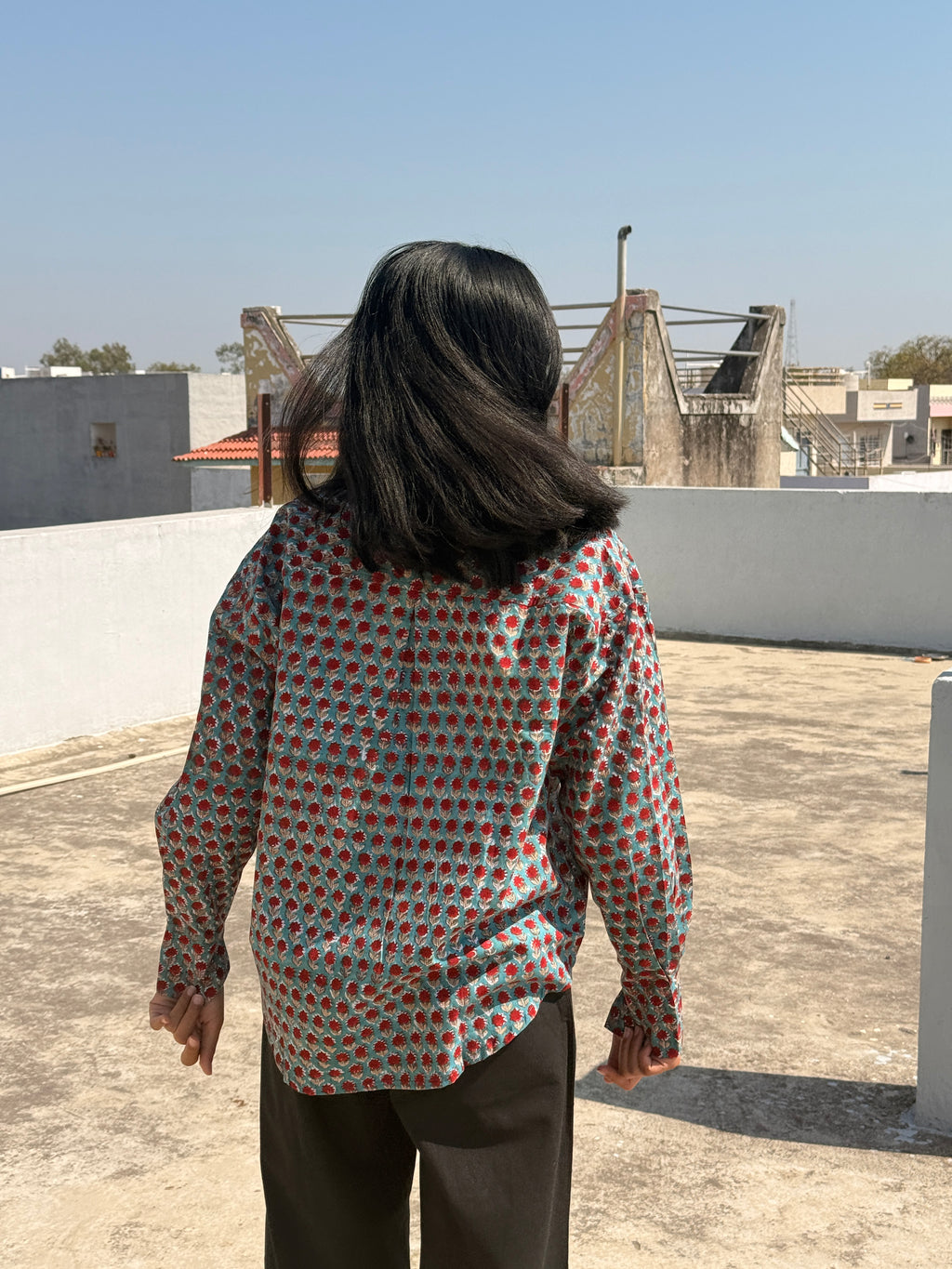 Saanjh Pleated Sleeve Shirt