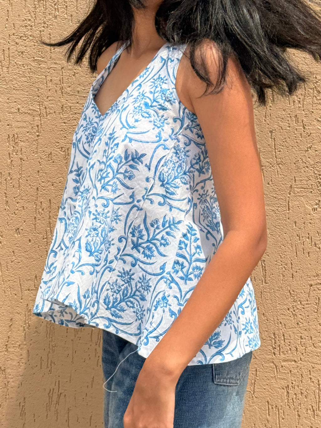 Bela Hand Block Printed Halter Top