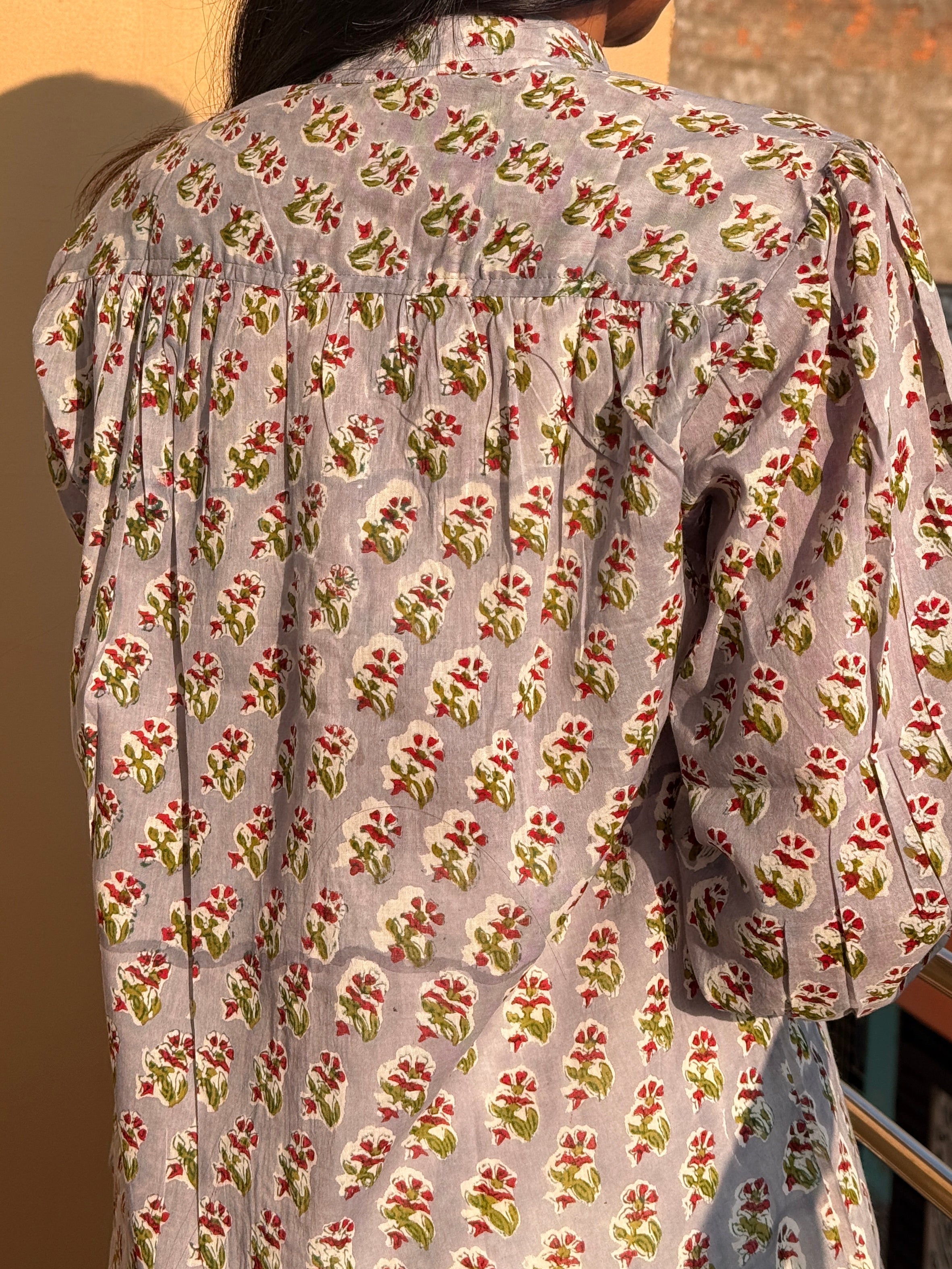 Soft Pastel-Blue Mul Cotton Shirt