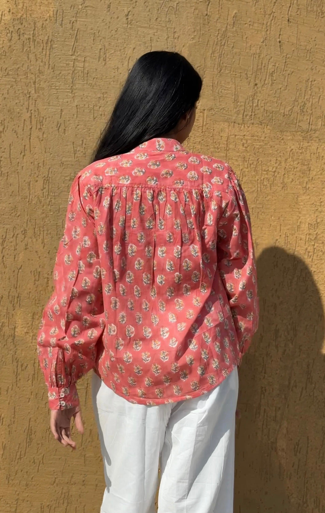 Soft Blush Pink Mul Cotton Shirt