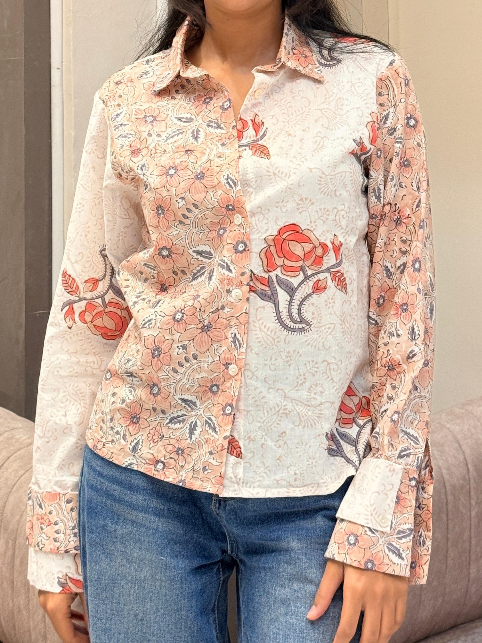 Aangan Hand Block Printed Shirt