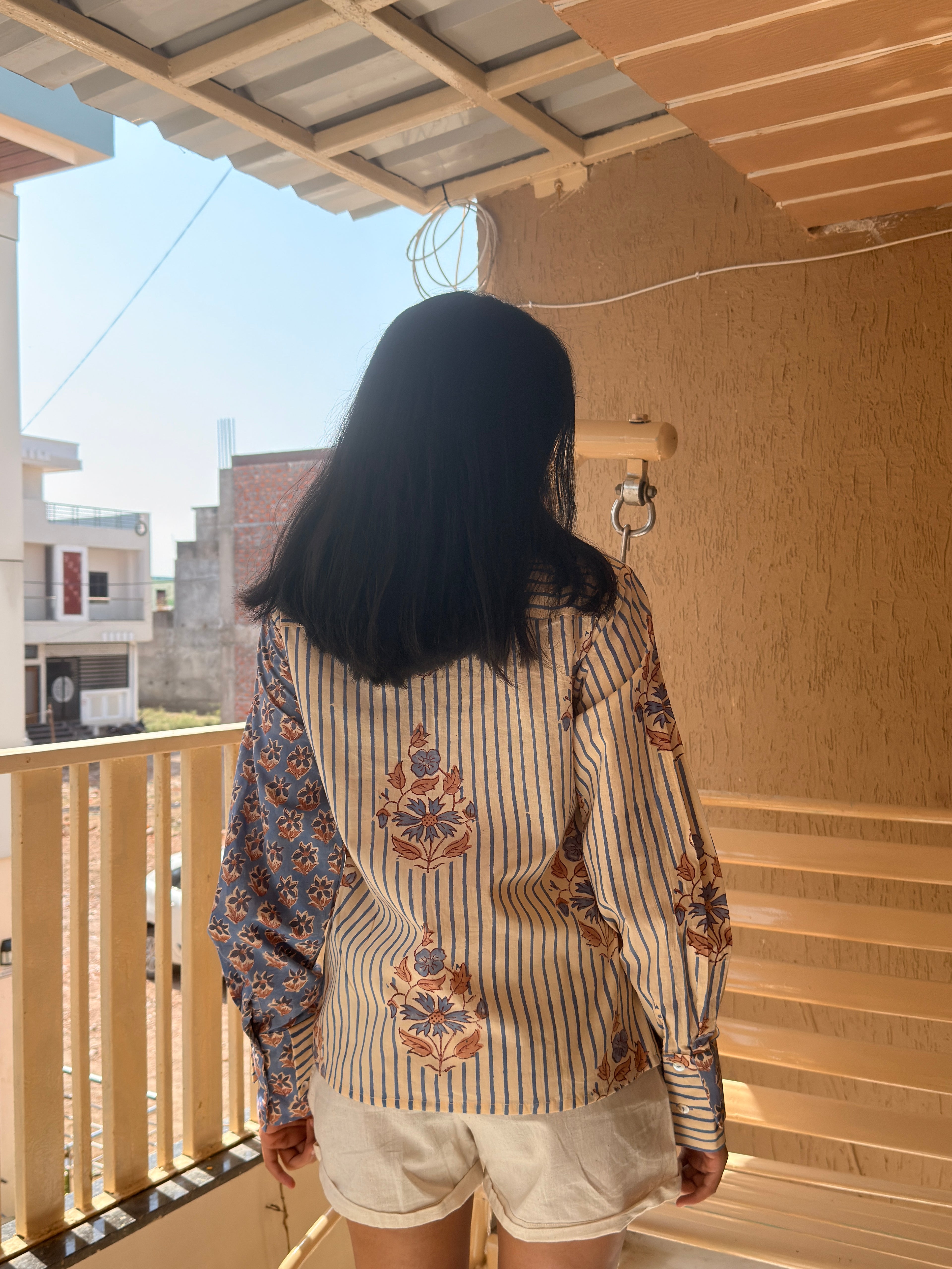 Neel Butti Hand Block Printed Shirt