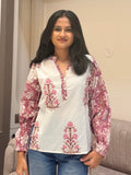 Sandhya Hand Block Printed Kurta Top