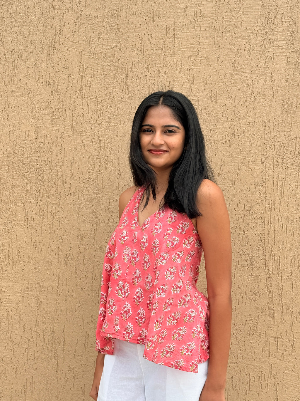 Trishna Hand Block Print Halter Top
