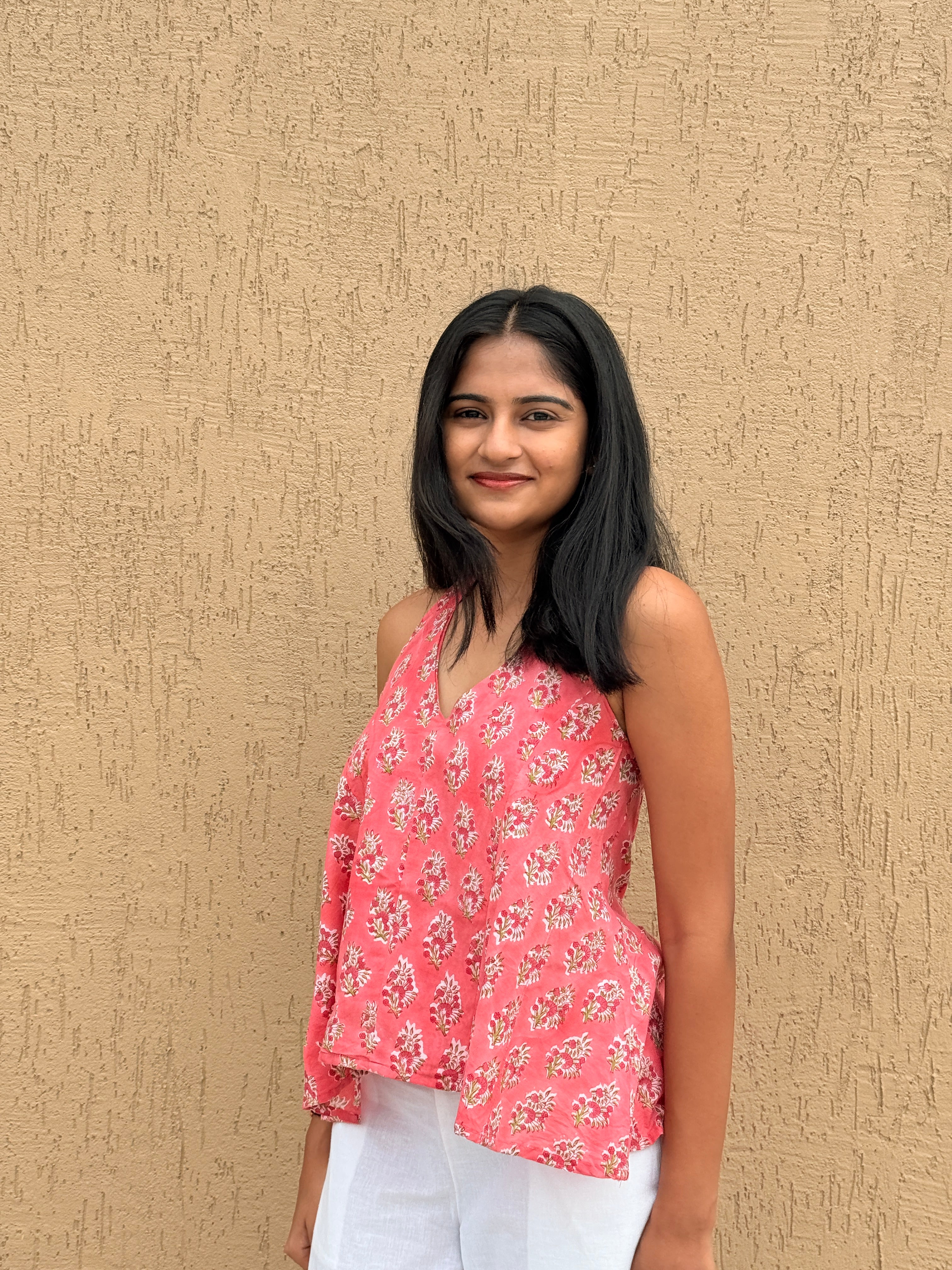 Trishna Hand Block Print Halter Top