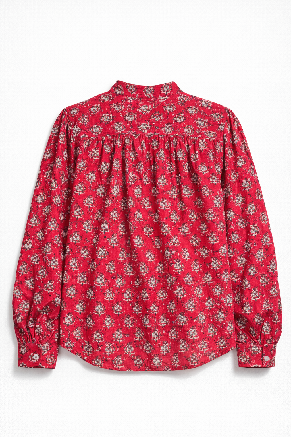 Rich Red Cotton Mul Shirt