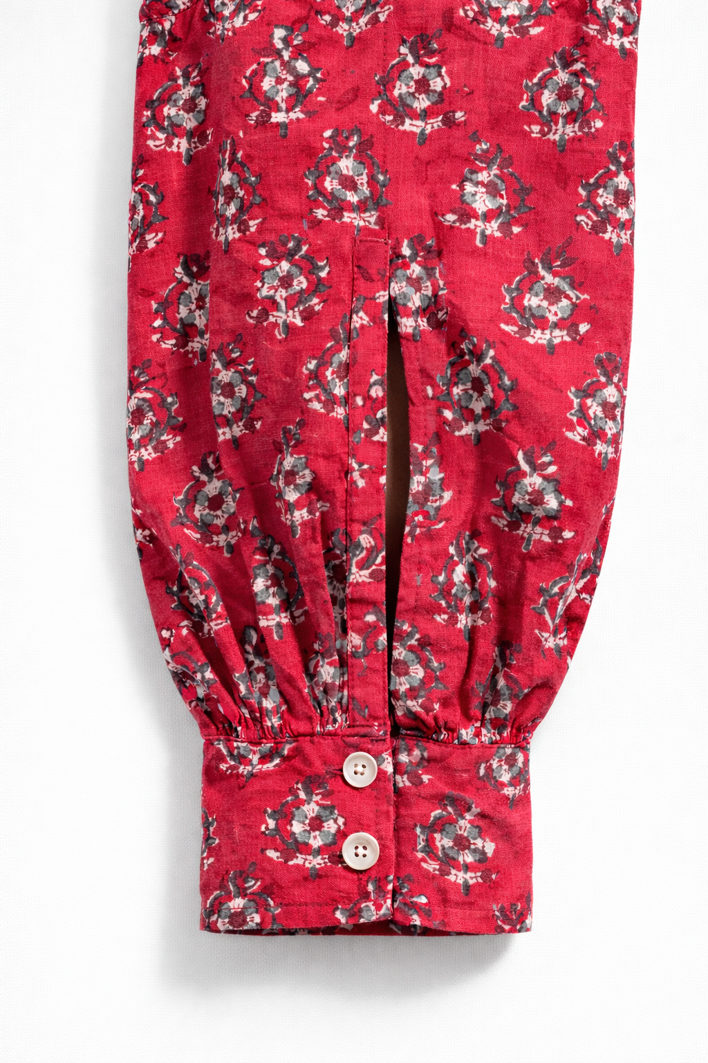 Rich Red Cotton Mul Shirt